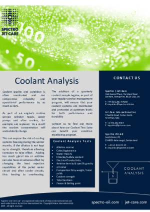 Coolant Analysis Services Flyer